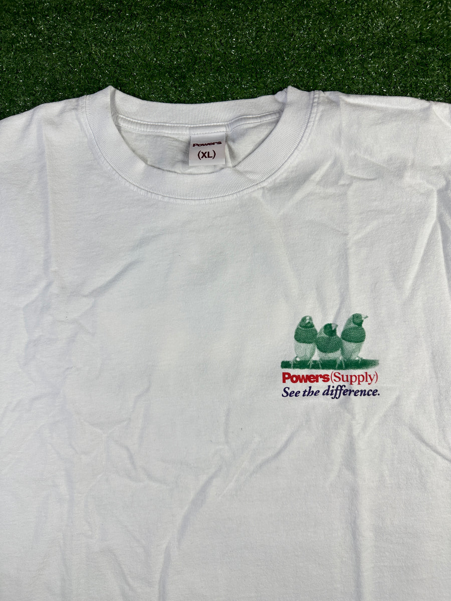 Powers Supply 'Birds' Graphic White T-Shirt - Size XL