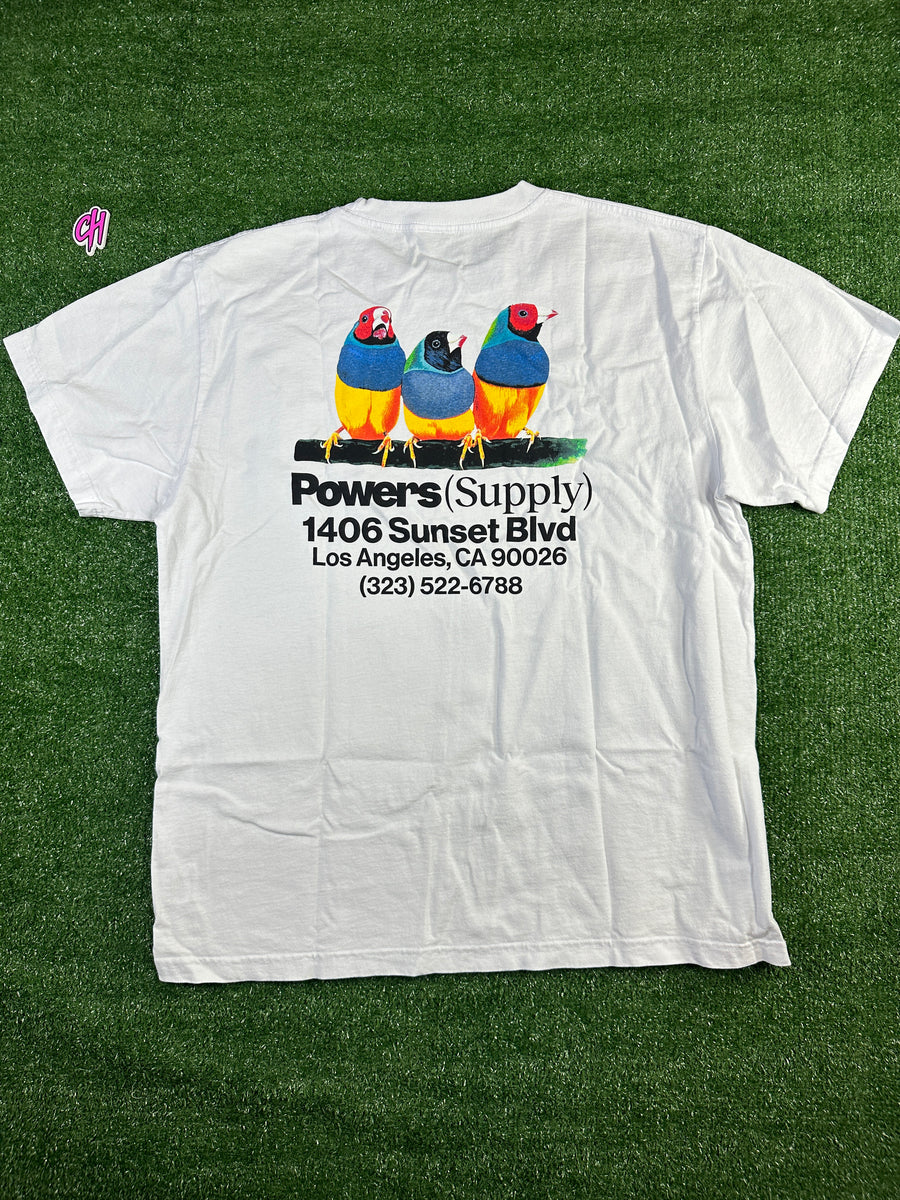 Powers Supply 'Birds' Graphic White T-Shirt - Size XL