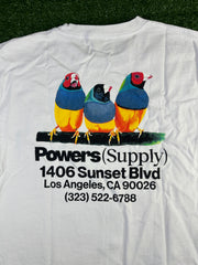 Powers Supply 'Birds' Graphic White T-Shirt - Size XL