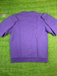 Power Supply Embroidered Logo Crewneck Purple Large