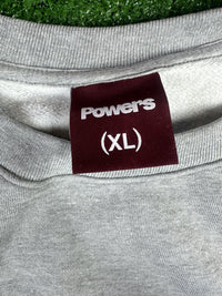 Power Supply Embroidered Logo Grey Crewneck XL
