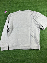 Power Supply Embroidered Logo Grey Crewneck Medium