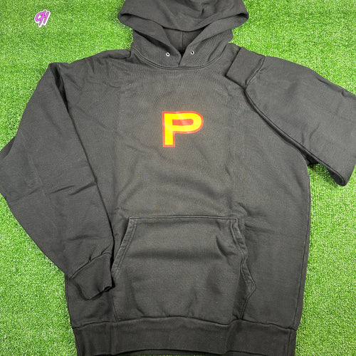 Power Supply P Logo Black Hoodie Large