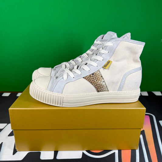 RHUDE Authentic Bel Airs High Sneaker 'White Snakeskin' MSRP $670 Size 10 Mens Shoe