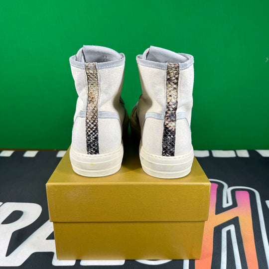 RHUDE Authentic Bel Airs High Sneaker 'White Snakeskin' MSRP $670 Size 10 Mens Shoe