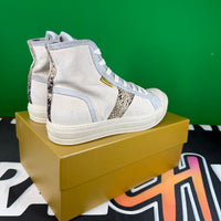 RHUDE Authentic Bel Airs High Sneaker 'White Snakeskin' MSRP $670 Size 8 Mens Shoe