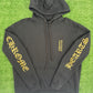 Chrome Hearts Olive Vertical Logo Black Pullover Hoodie Size Medium