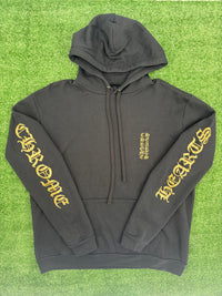 Chrome Hearts Olive Vertical Logo Black Pullover Hoodie Size Medium
