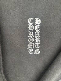 Chorme Hearts 1988 Foil Vertical Logo Black Pullover Hoodie Size XXL