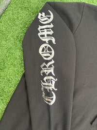 Chorme Hearts 1988 Foil Vertical Logo Black Pullover Hoodie Size XXL