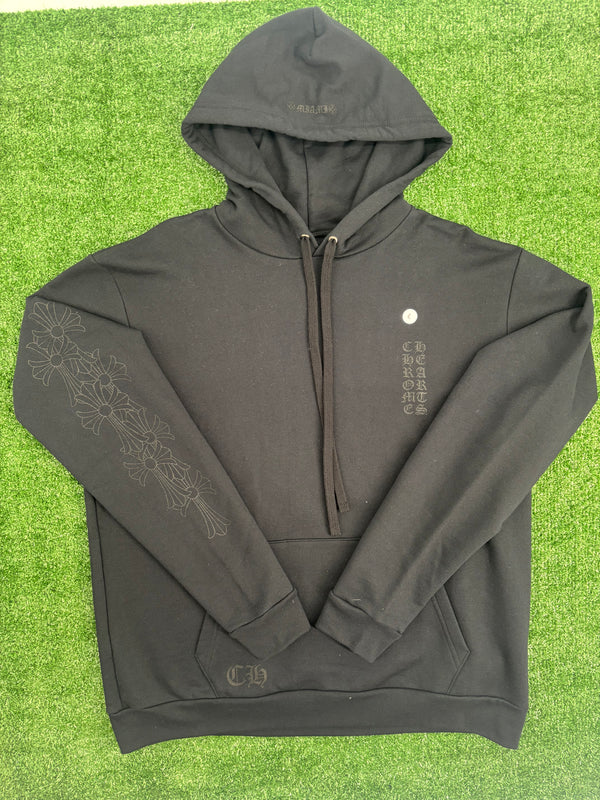 Chrome Hearts Miami Exclusive Crosses Sleeve Black Hoodie Size Large