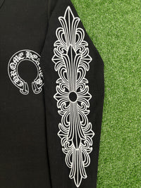 Chrome Hearts Horseshoe Logo Black Thermal L/S Shirt Size Large