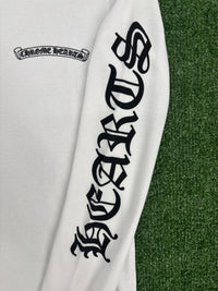 Chrome Hearts Scroll Logo White Thermal L/S Shirt Size Small