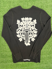 Chrome Hearts Dagger Logo Black Thermal L/S Shirt Size Medium