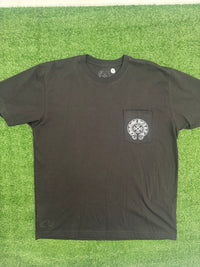 Chrome Hearts Miami Black Horseshoe Pocket T-Shirt Size XL