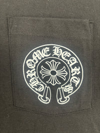 Chrome Hearts Miami Black Horseshoe Pocket T-Shirt Size XL