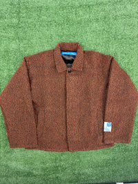 Jungles Jungles Pleated Static Boucle Brown Jacket Size Small