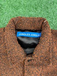 Jungles Jungles Pleated Static Boucle Brown Jacket Size Small