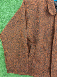 Jungles Jungles Pleated Static Boucle Brown Jacket Size Small