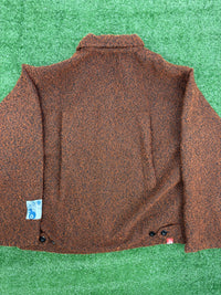 Jungles Jungles Pleated Static Boucle Brown Jacket Size Small