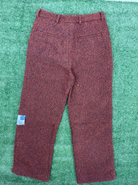 Jungles Jungles Static Pleated Brown Boucle Pant Size Small