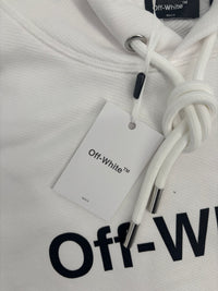Off-White White Pullover Hoodie Size Medium
