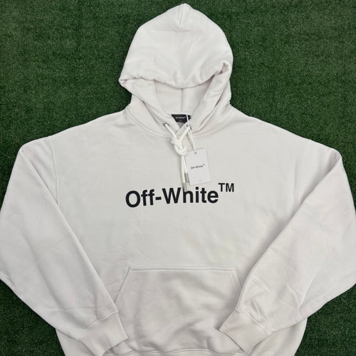 Off-White White Pullover Hoodie Size Large