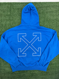 Off-White Blue Pullover Hoodie Size Medium