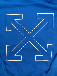 Off-White Blue Pullover Hoodie Size Medium
