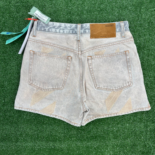 OFF-WHITE Women's Pink Marbled Shorts Size 27