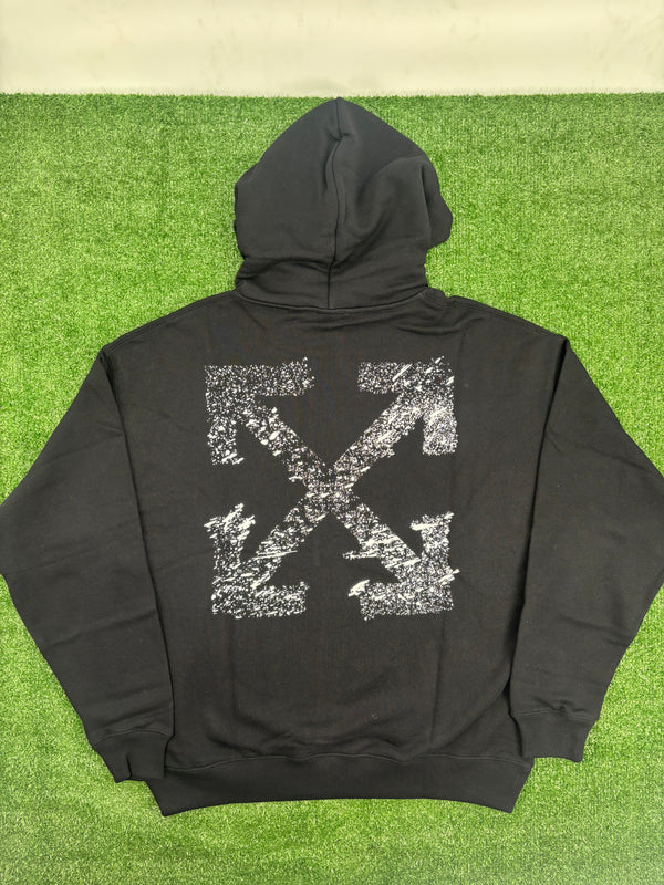 OFF-WHITE "Paint Splatter Arrows" French Terry Pullover Hoodie Size Large