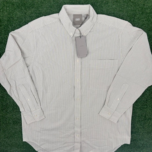 KITH Women's Ora II Seersucker Shirt "Verdant Green" Size Medium
