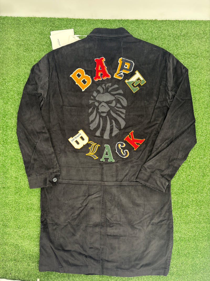 BAPE Black Japan Corduroy Black Down Work Jacket Size Large