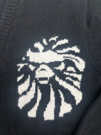 BAPE BLACK College Cardigan Knitted Sweater Size Medium (MSRP: $606)
