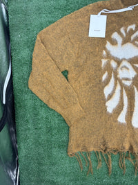 BAPE Black Japan Distressed Knitted Beige Sweater Size Medium (MSRP: $611)