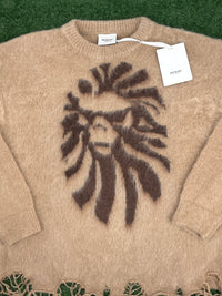 BAPE Black Japan Distress Knitted Sweater Light Beige Size XL