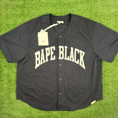 BAPE Black Japan Navy Baseball Jersey Size Large (MSRP: $395)