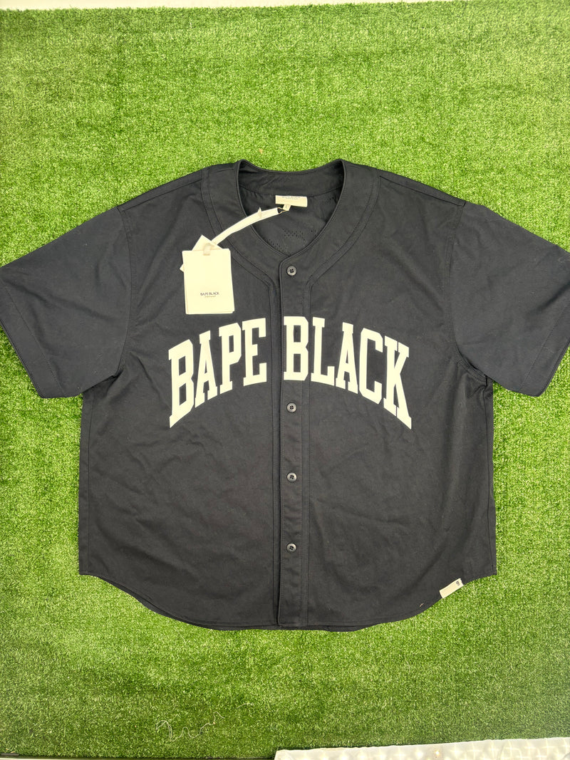 BAPE Black Japan Navy Baseball Jersey Size Large (MSRP: $395)