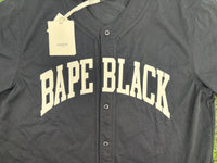 BAPE Black Japan Navy Baseball Jersey Size Large (MSRP: $395)
