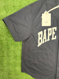 BAPE Black Japan Navy Baseball Jersey Size Large (MSRP: $395)