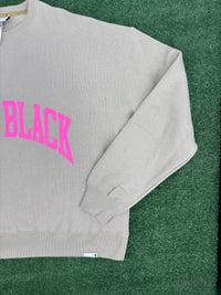BAPE Black Japan College Beige Crewneck Sweater Size Large