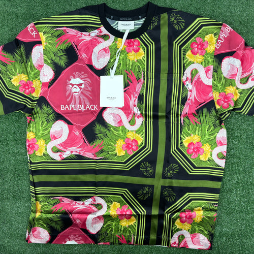 BAPE Black Japan Slik Black Multi-Color T-Shirt Size XL (MSRP: $370)