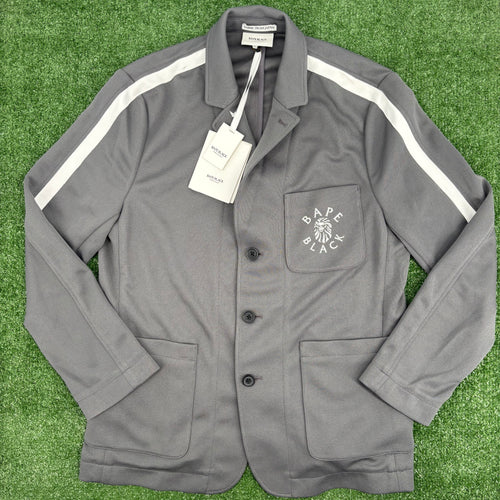 BAPE Black Japan Grey Sport Blazer Jacket Size Large (MSRP: $632.00)