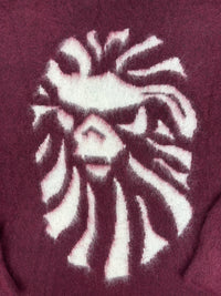 BAPE Black Japan Distressed Burgundy Cardigan Size XL (MSRP: $753.00)