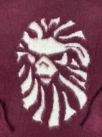 BAPE Black Japan Distressed Burgundy Cardigan Size XL (MSRP: $753.00)