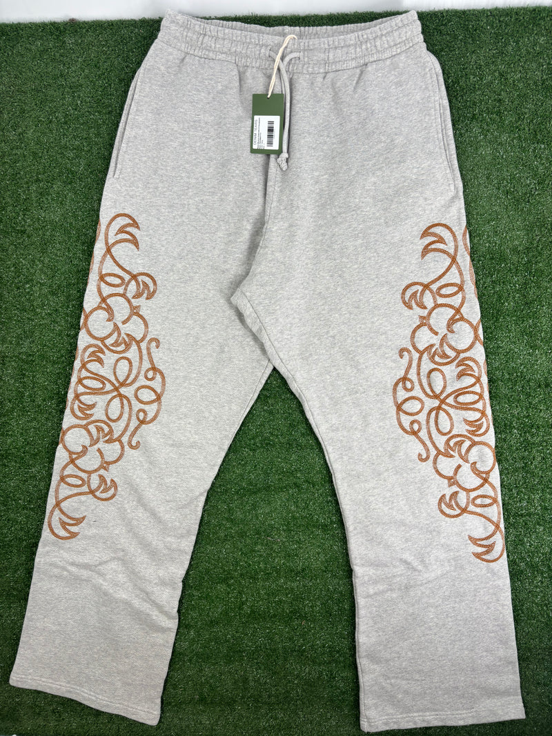 Denim Tears Western Embroidered Grey Sweatpants Size Large