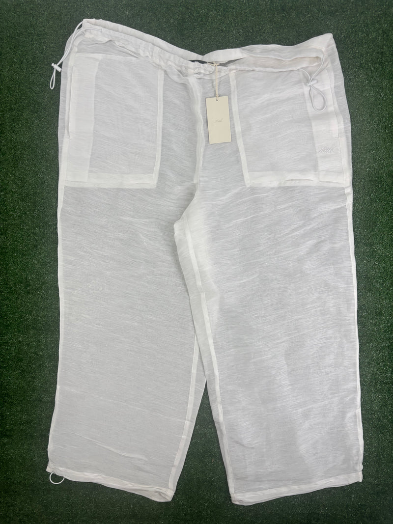 Kith Women's Kavi Sheer Linen Pant 'White' Size XL