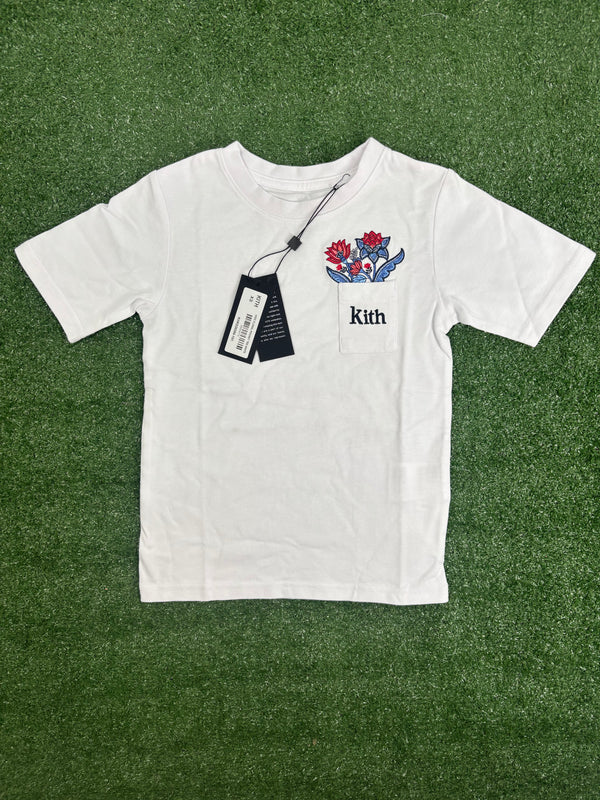 Kith Kids Floral Pocket T-Shirt 'White' Size XS