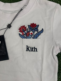 Kith Kids Floral Pocket T-Shirt 'White' Size XS