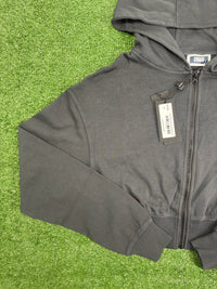 Kith Kids Cropped Fallon Full-Zip Hoodie 'Black' Size XL